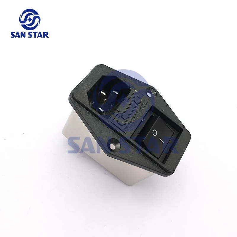 1PCS 6A 115/250 Power Socket Insured CANNY WELL EMI Power Filter CW2C-06A-T