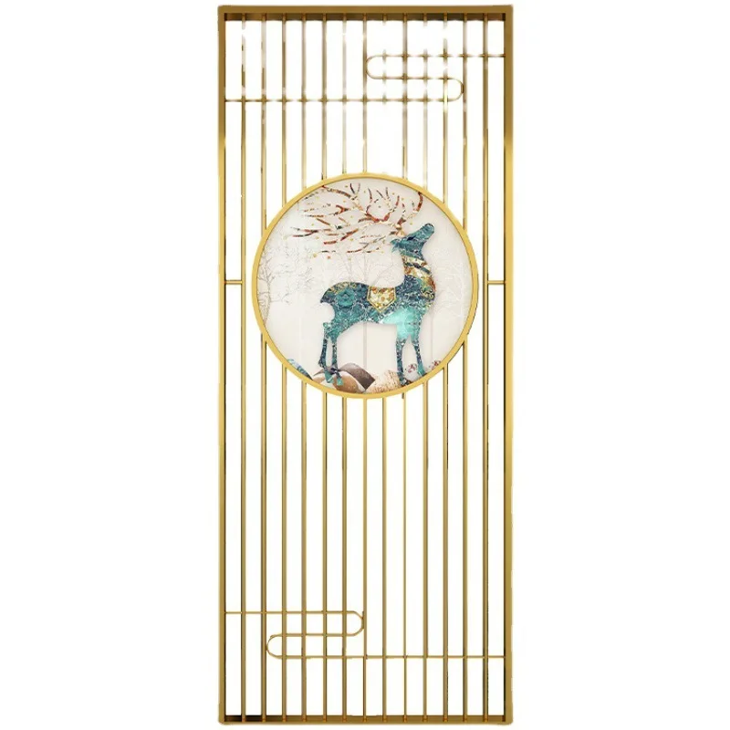 

Nordic light luxury wrought iron screen partition, living room new Chinese entrance entrance wall, bedroom entrance