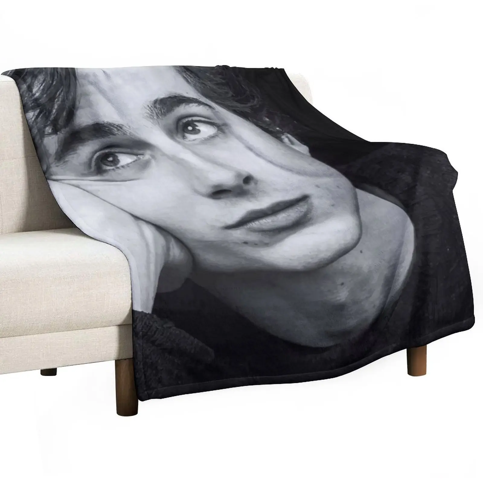 

Timothee Chalamet Black and White Throw Blanket Blankets For Sofas Beach Blanket Moving Blanket Softest Blanket