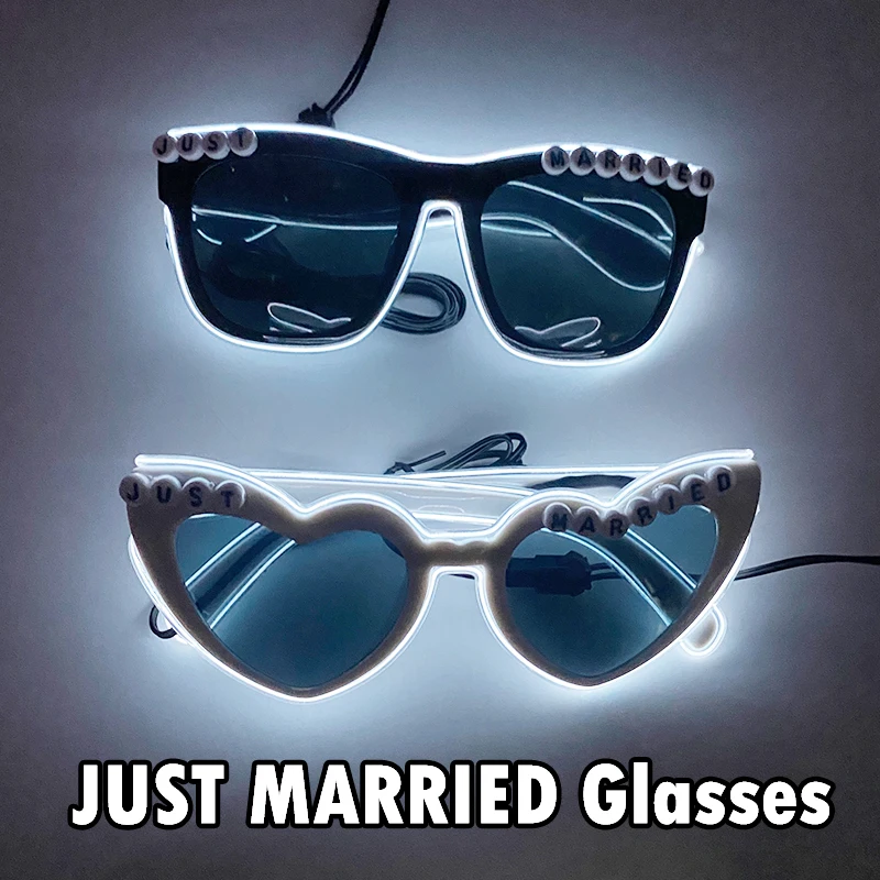 LED świecące okulary przeciwsłoneczne w kształcie serca dla kobiet styl kociego oka okulary w stylu retro wieczór panieński kostium okulary wieczór panieński Deco — zdjęcie 5