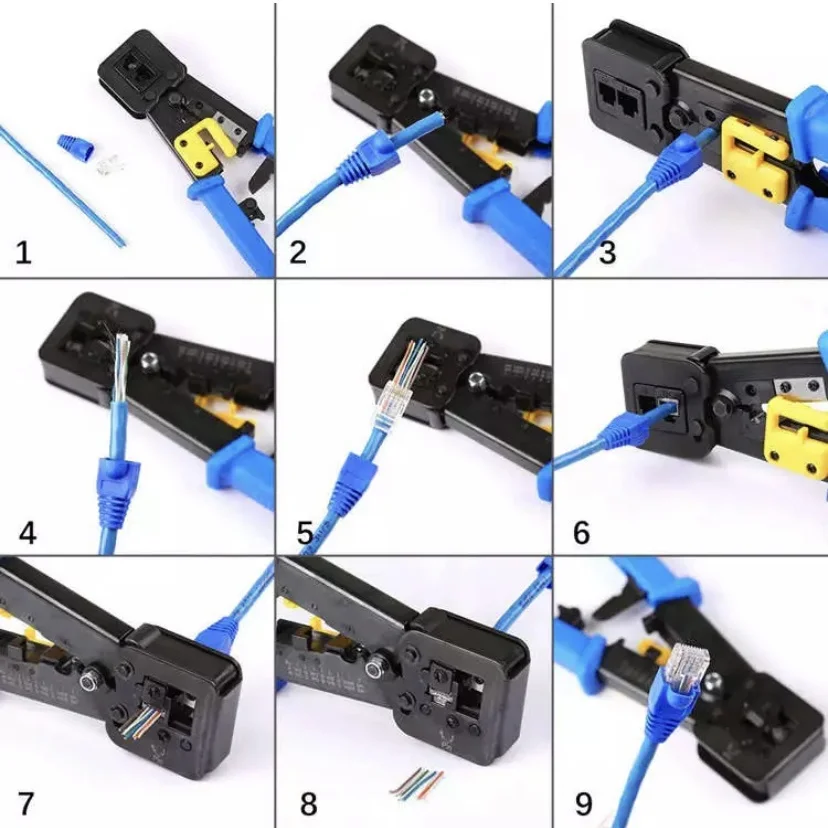 Alicate Decapador Crimpagem Rede RJ45 RJ11 RJ12 Multi Função EZ Crimp