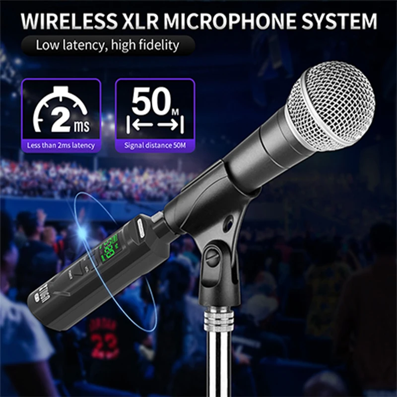 XTUGA SF-1 UHF Professional Microphone Wireless Converter XLR Adapter Rechargeable Battery For Dynamic/Capacitive Microphones