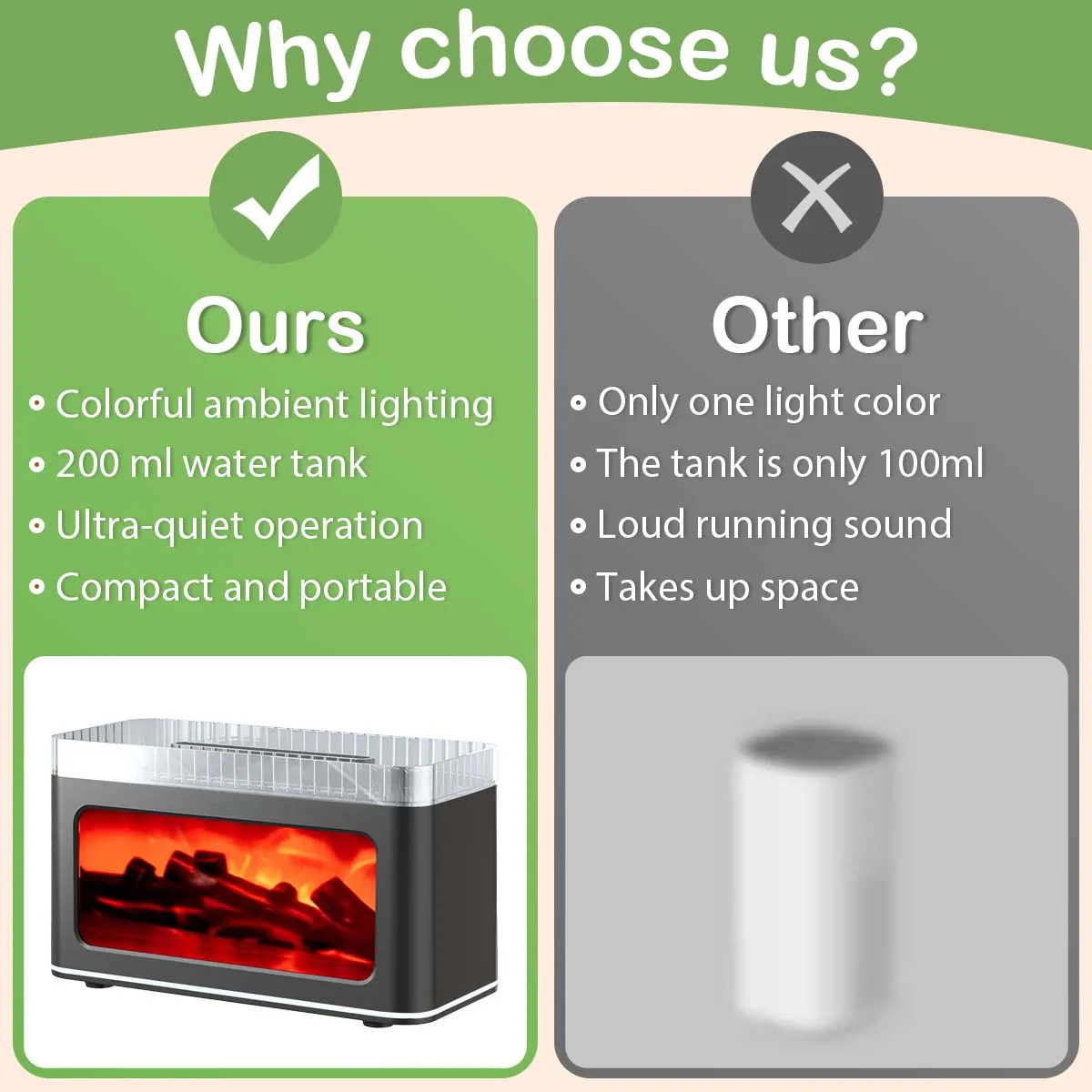 Simulation 3D Fireplace Flame Aromatherapy Machine Home Desktop Aromatherapy Sprayer Colorful Essential Oil Aromatherapy Machine