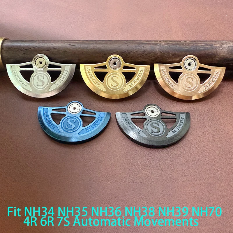 Customize NH35 Movement Rotor Fit for NH36 NH38 NH70 4R 7S Movement Pendulum Oscillating Weight Refit Hammer Rotor Watch parts