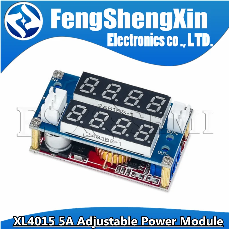 1PCS XL4015 5A Adjustable Power CC/CV Step-Down Charge Module with LED Driver Voltmeter Ammeter for Constant Current Voltage