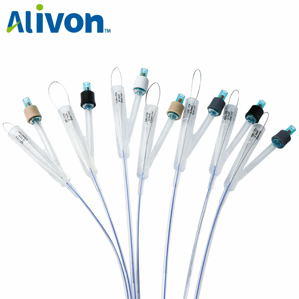 

Alivon Medical Silicone 2-way Foley Catheter With Guide Wire Disposable Sterile Urethral Catheter Hospital Postoperative Care