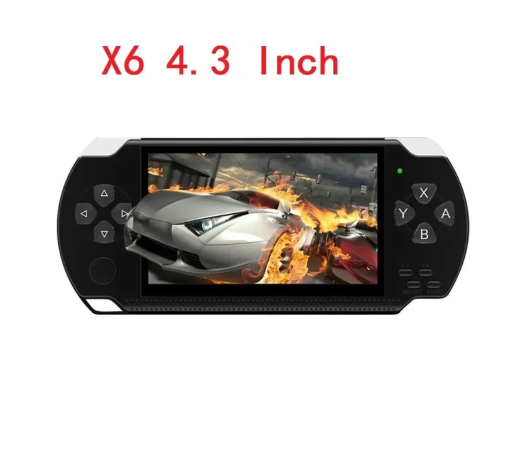 for X6 4.3 inch Handheld Game Console 8GB Game Player Built-in 200 Games MP5 HD Video Kids Music LCD Rechargeable