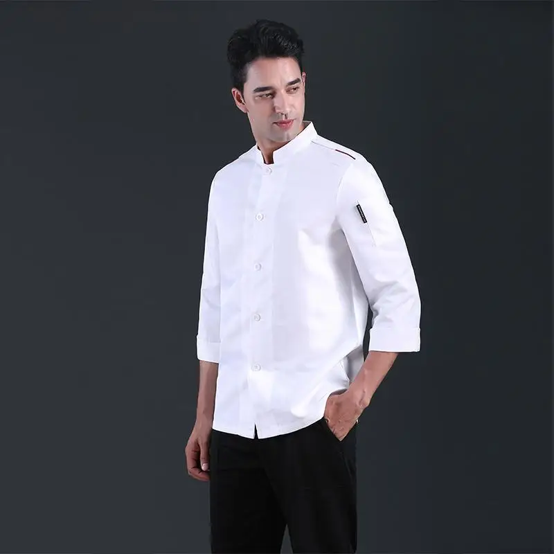 Chaqueta de Chef de manga larga Unisex, camisa de Chef, Catering, panadería, abrigo de cocinero, ropa de pastelería, uniforme de camarero de restaurante, Mujeres