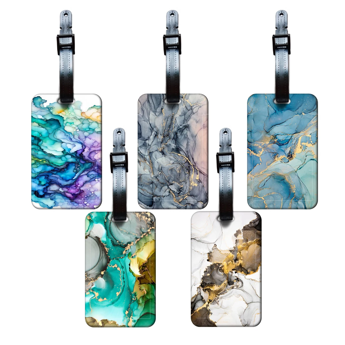 

Багажная бирка с 5 мраморными узорами для чемоданов, дорожная идентификационная бирка для сумок, для мужских рюкзаков, держатель для адреса, для багажа, для посадочных талонов, портативный держатель для билетов