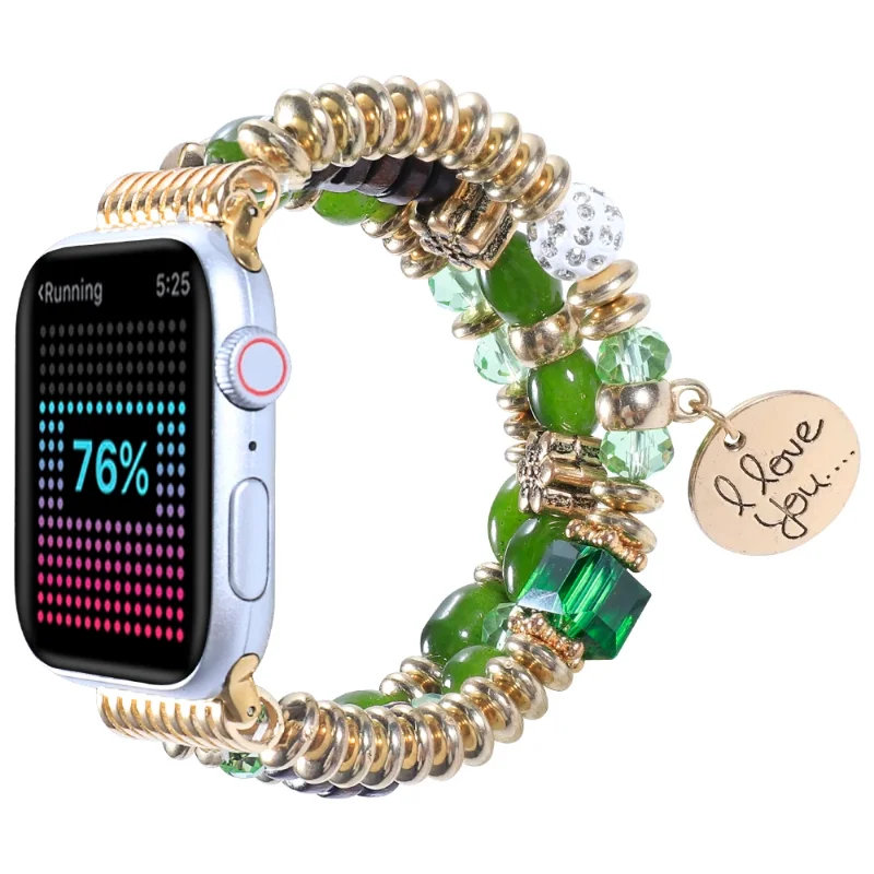 

Ювелирный ремешок для Apple Watch Ultra10 8 7 6 5 4 3 SE Ремешок для женщин Браслет из бисера Браслет 42 мм 49 мм 44 мм 40 мм 45 мм 41 мм ремень
