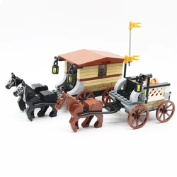 MOC Royal Chariot Carriage Wagon carriage palace transport vehicles Weapon Set Building blocks Medieval Military  Children Toys