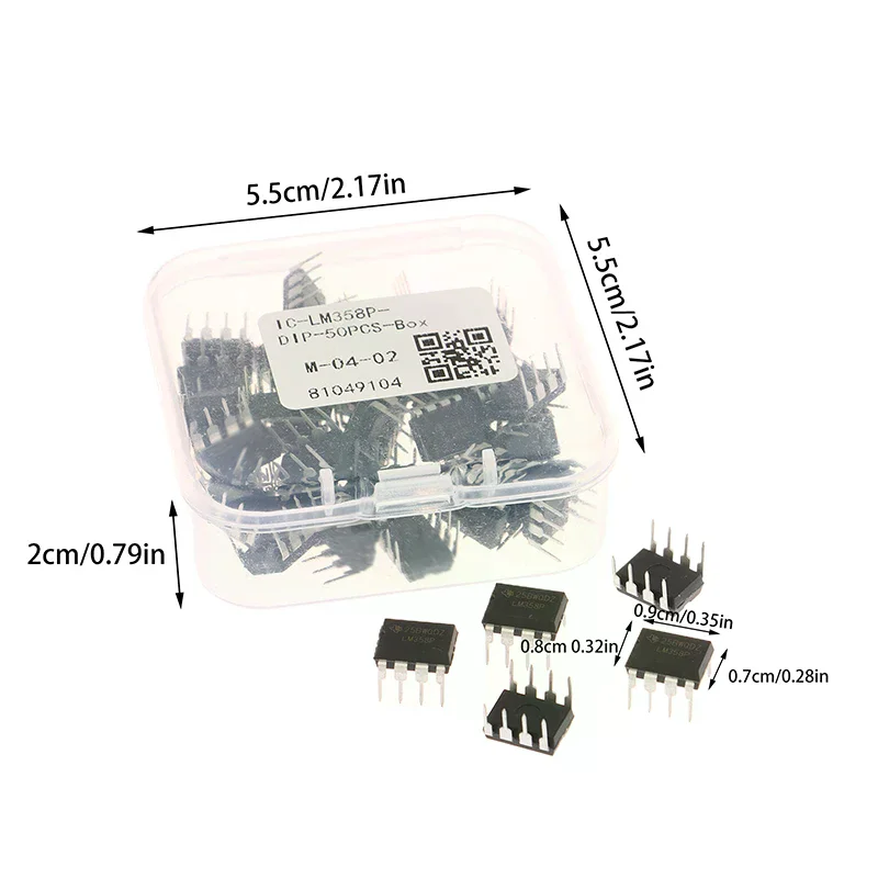 50Pcs/Box LM358P Dual Operational Amplifiers Directly Inserted DIP8 Integrated Circuits Electronic Kit LM358 LM393 NE555