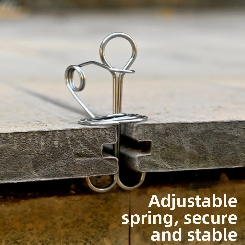 10Pcs Stainless Steel Tent Deck Pegs Retractable Spiral Spring Tent Spring Stakes Anti-Rust Windproof Spiral Tent Pegs