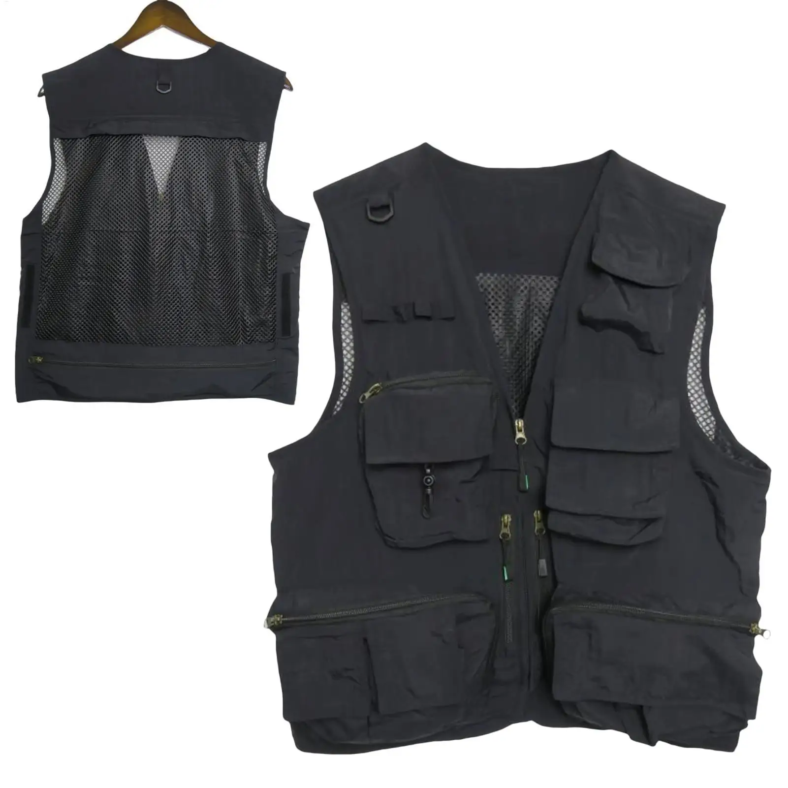 سترة صيد السمك سترة التصوير الفوتوغرافي مع جيوب متعددة سترة عادية معدات خارجية للبالغين النساء اكسبلورر السفر العمل الظهر