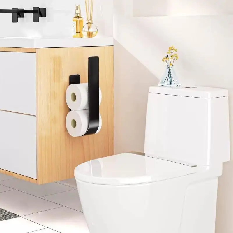Wall Hanging Toilet Paper Holder Metal Storage Bathroom Paper Holders Suitable 3 Rolls Tissue Rack Space Saving Kitchen U Shaped