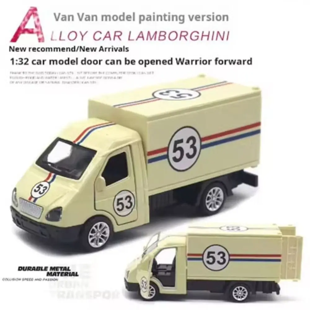 Modèle de camionnette en alliage de véhicule de Simulation, portes ouvertes, voiture de traction en alliage Vintage rétro classique, modèle de voiture en alliage 1:32