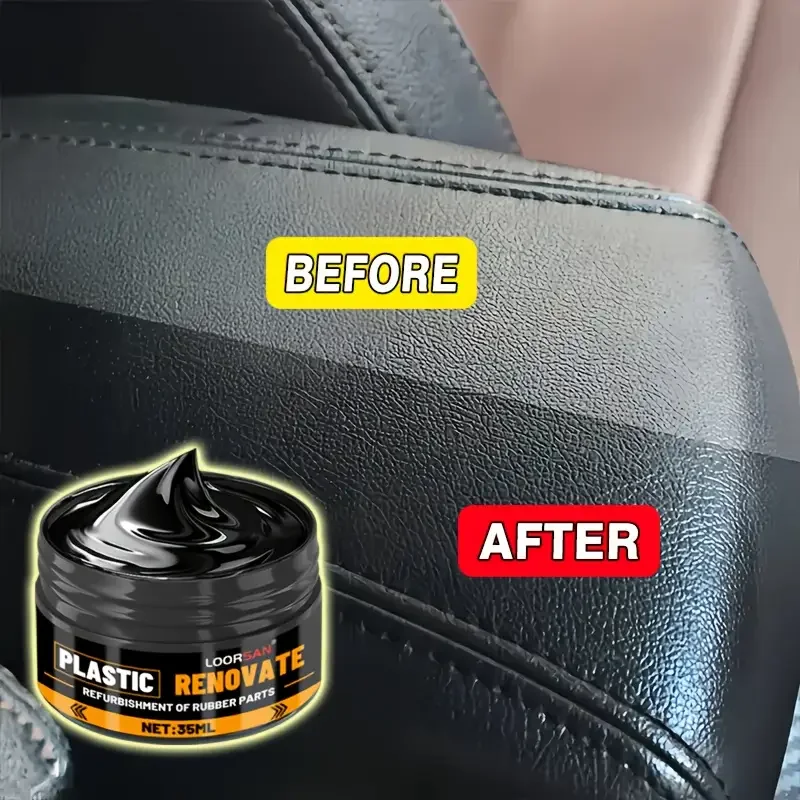 Automotive Plastic Repair Wax for Bumper and Interior Scratch Repair, Enhancing Plastic Texture and Preventing Aging