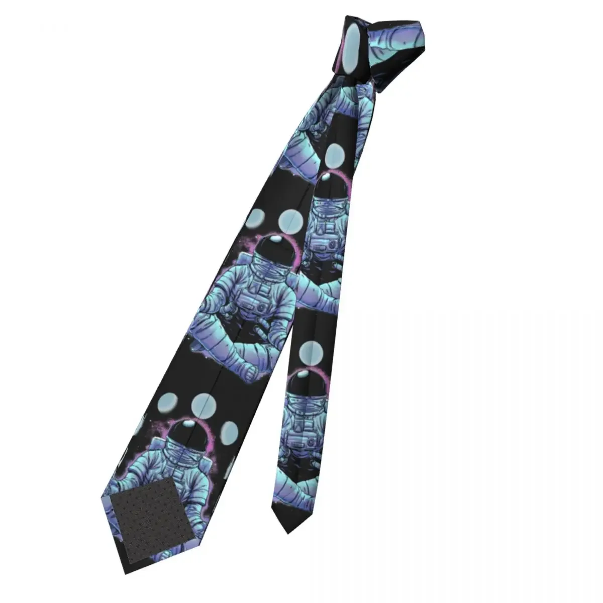 Meditation Neckties Men Skinny Polyester 8 cm Narrow Space Stars Galaxy Sci Astronaut Neck Ties for Men Accessories Gravatas