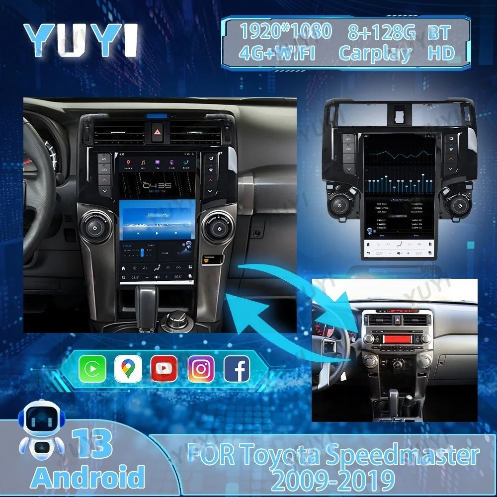 

13,6-дюймовый автомобильный радиоприемник Android 13 для Toyota SpeedMaster 2009-2019, GPS-навигация, DVD-стерео, DSP, мультимедиа