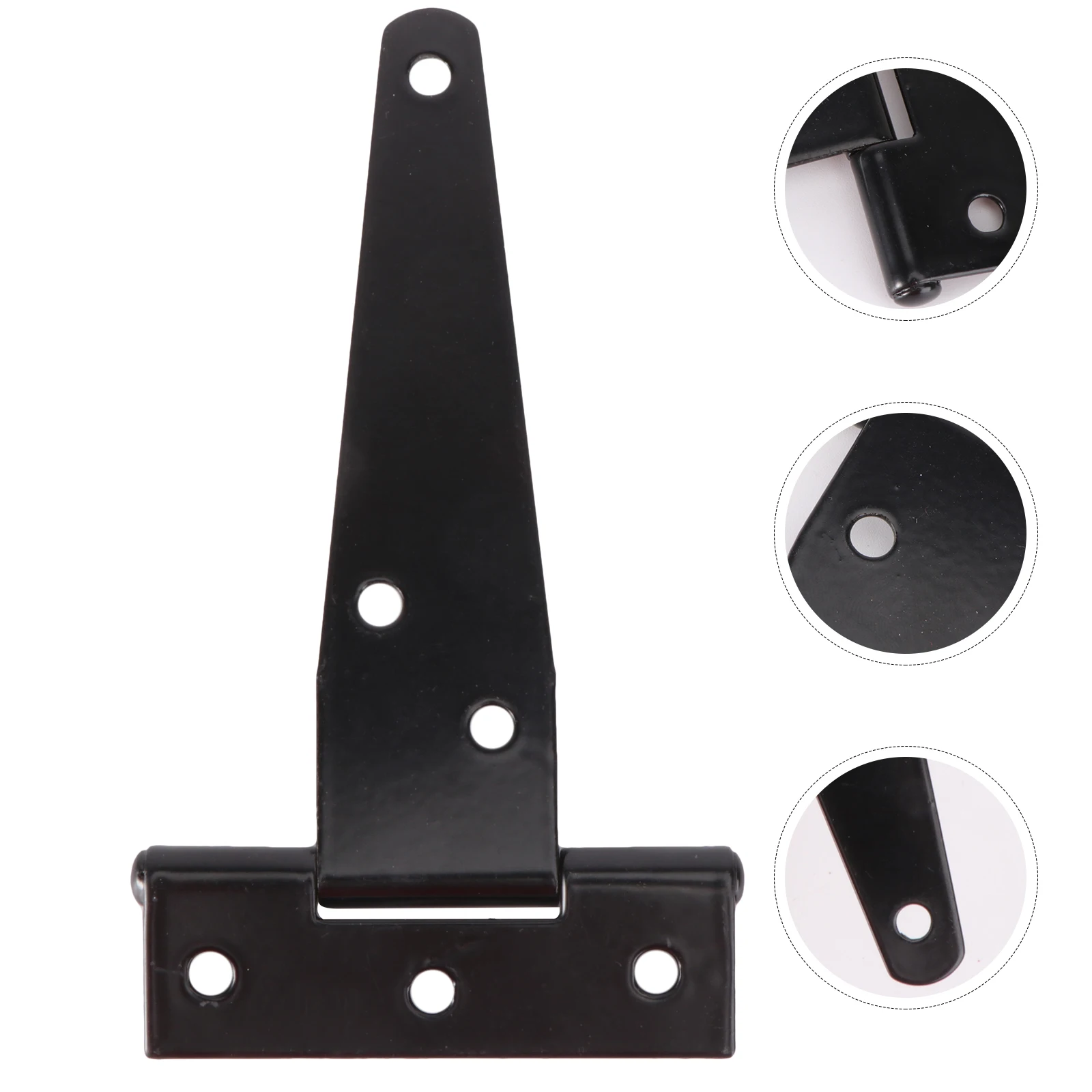 

6pcs T Shape Hinges Black Galvanized 4 Inch Heavy Duty Door Gate Furniture Hinges T-hinge Long Service Life Stabler Fixation