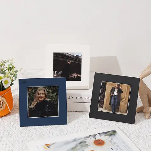 5pcs indentation cardboard photo frame holder knick knacks Paper photo frame put 6 "7" 8 "photos home desktop decoration