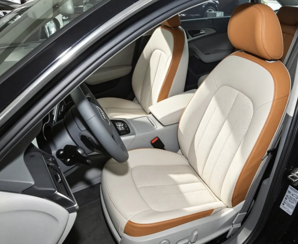 Für Audi A6 C7 2013~2017 Maßgefertigte Autositzbezüge Luxuriöses Nappaleder 100% Passgenau Innenausstattung 360 ° Vollständige Abdeckung – Detail 4