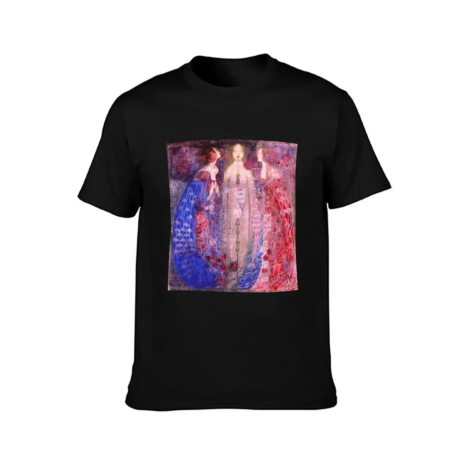 Margaret Macdonald Mackintosh The Three Perfumes T-Shirt Summer Casual Cotton Tee Oversized Streetwear Tops Unisex Men Women