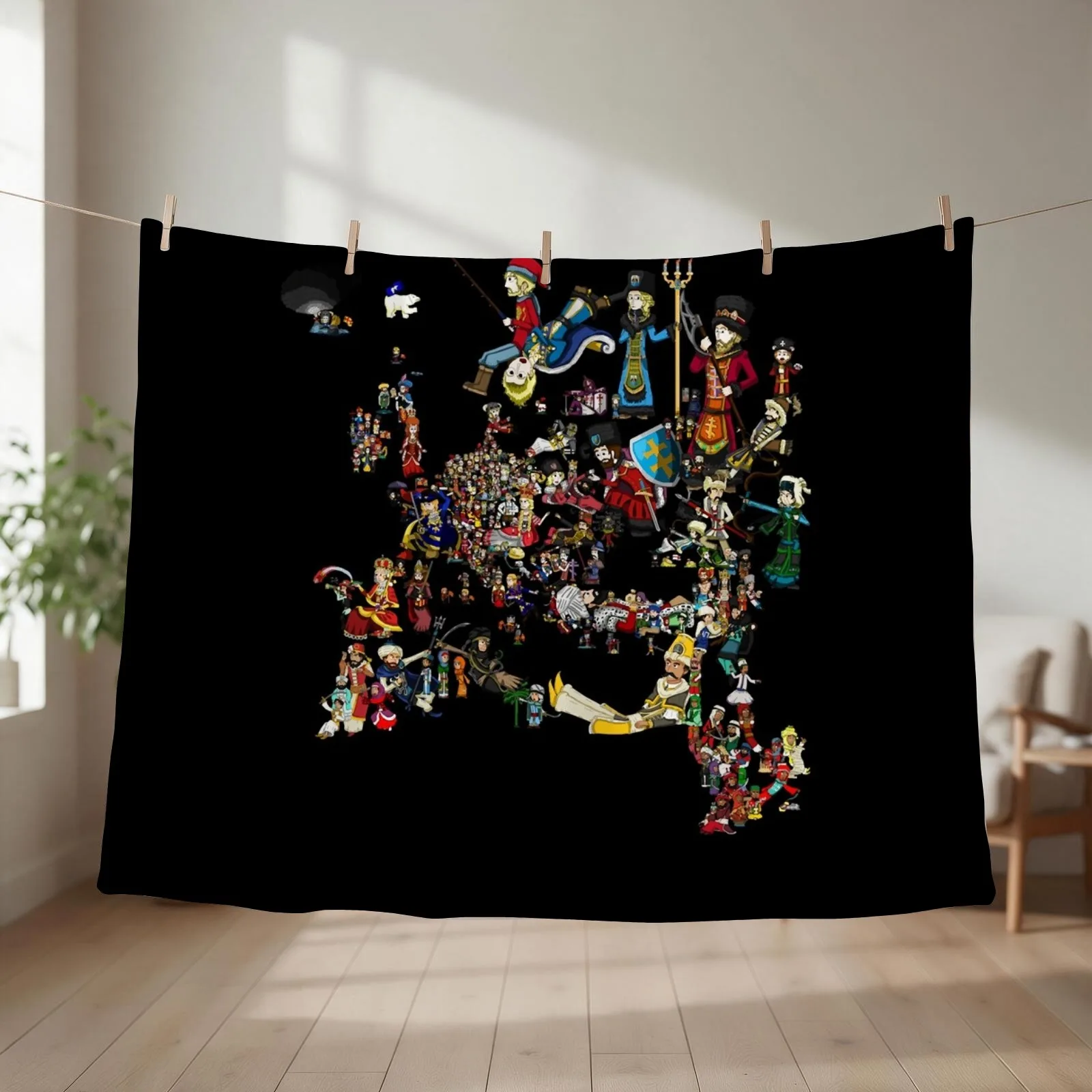 EUROPA UNIVERSALIS - National Personifications Map - 1444 Classic T-Shirt.png Throw Blanket Plaid wednesday Thins Blankets
