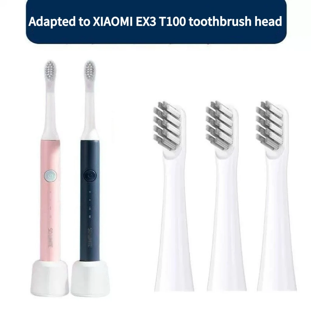 

2/4PCS Toothbrush Brush Head For SOOCAS EX3 SO WHITE Electric Toothbrush EX3 PINJING T100 Brush Head Soft Bristles Deep Cleaning