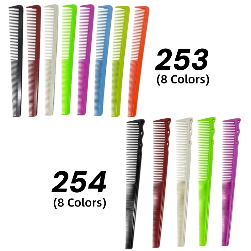 253/254 Japanese Resin Double Sided Hairdressing Comb 1pc Sideburn Anti-static 18.5cm Multifunctional Haircut Comb For Salon