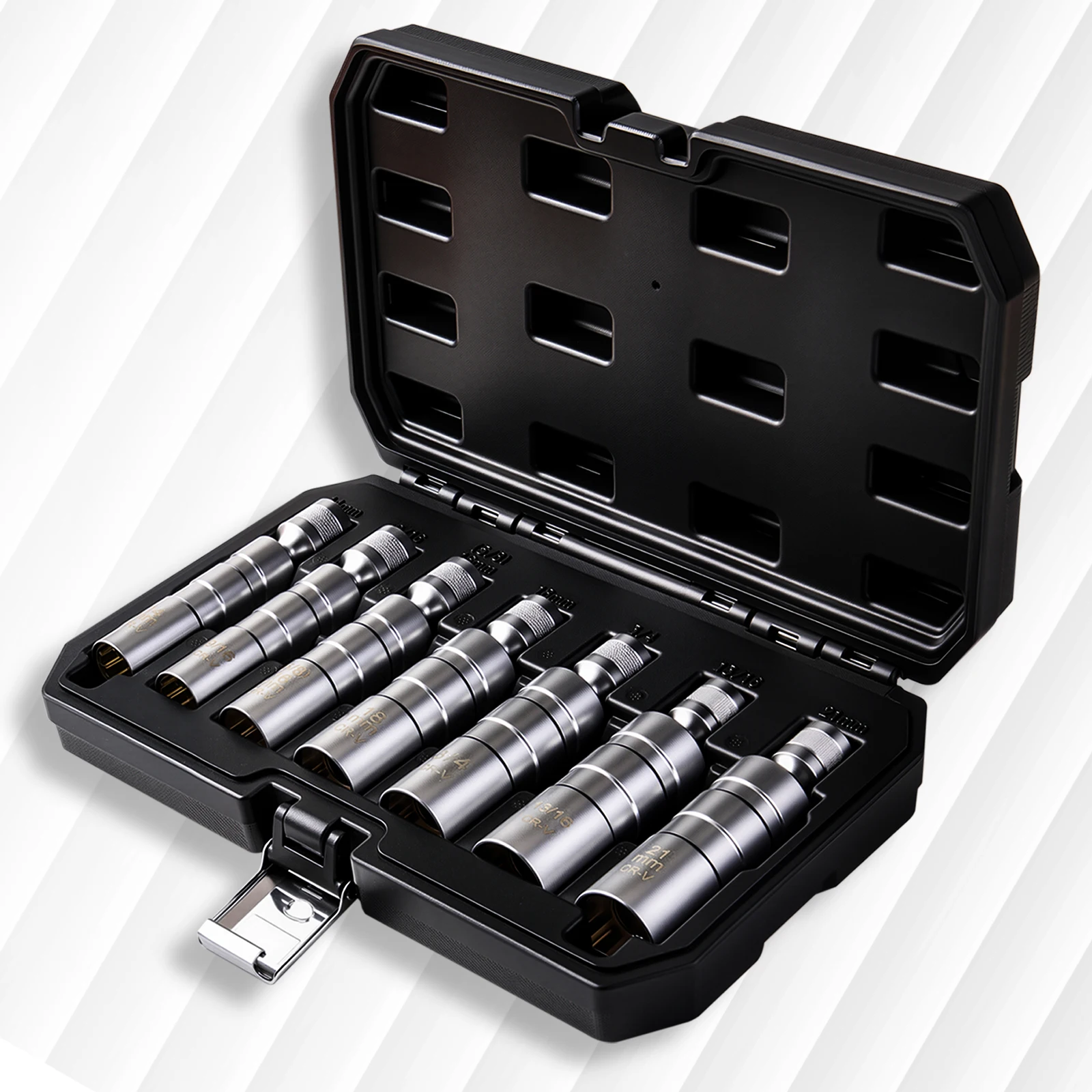 

7 шт. 3/8-дюймовый магнитный поворотный разъем для свечей зажигания с защитным чехлом, наборы инструментов