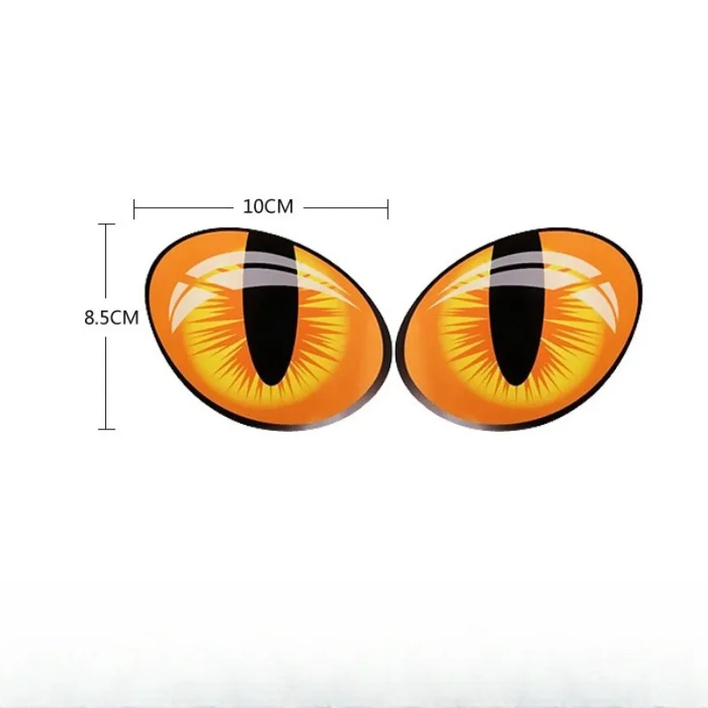 2 قطعة ثلاثية الأبعاد عيون ستيريو ملصقات سيارة مرآة الرؤية الخلفية السيارات قوية عاكس محاكاة عيون القط ملصقات مقاومة للماء اكسسوارات السيارات