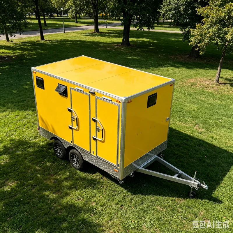 Manufacturer Supply 3 Station Luxury Toilet Trailer Automatic Flushing System Upscale Vanity For VIP Gatherings Direct Sale