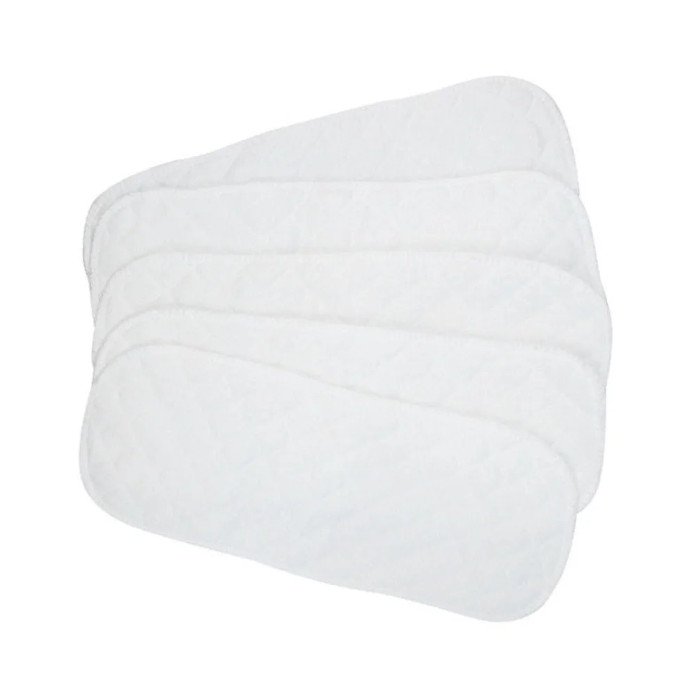 어린이를위한 5pcs 면직물 기저귀 통기성 아기 재사용 가능한 빨 수있는 생태 기저귀 삽입 기저귀