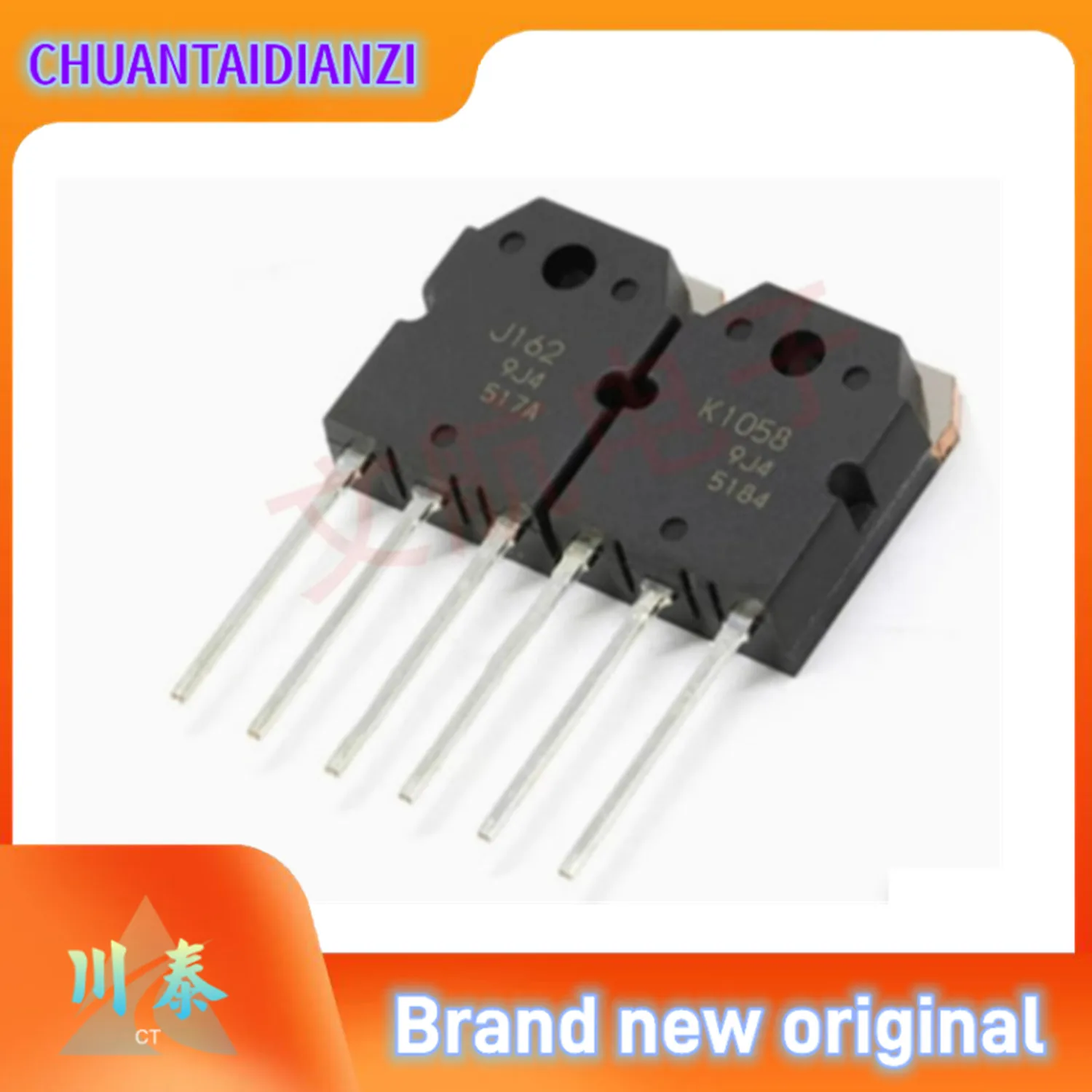 

1Pair(1+1) 2SJ162 J162 2SK1058 K1058 TO-3P IN STOCK 100% Good