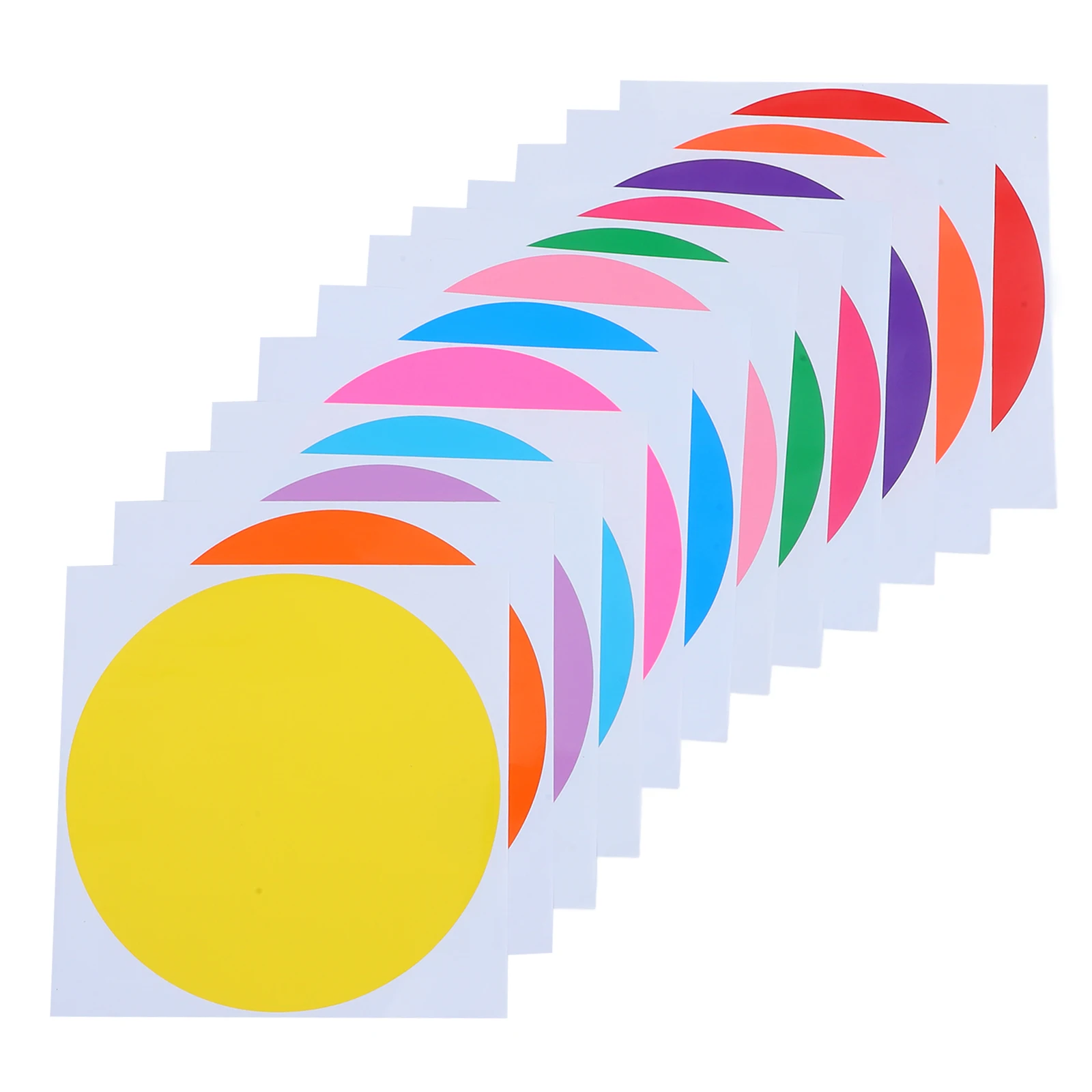 

12 Sheets Self Adhesive Message Board Dry Erase Dots Stickers Removable Spots Writing Pvc Colorful Classroom Teaching Aid Wall