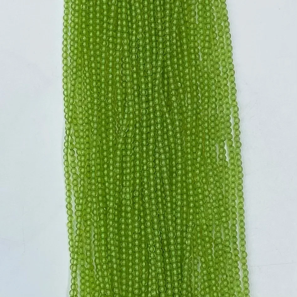 

Natural Peridot Round Faceted Loose Beads 38cm DIY Bracelet Necklace Women Jewelry Making Fashion Green Stone Accessories