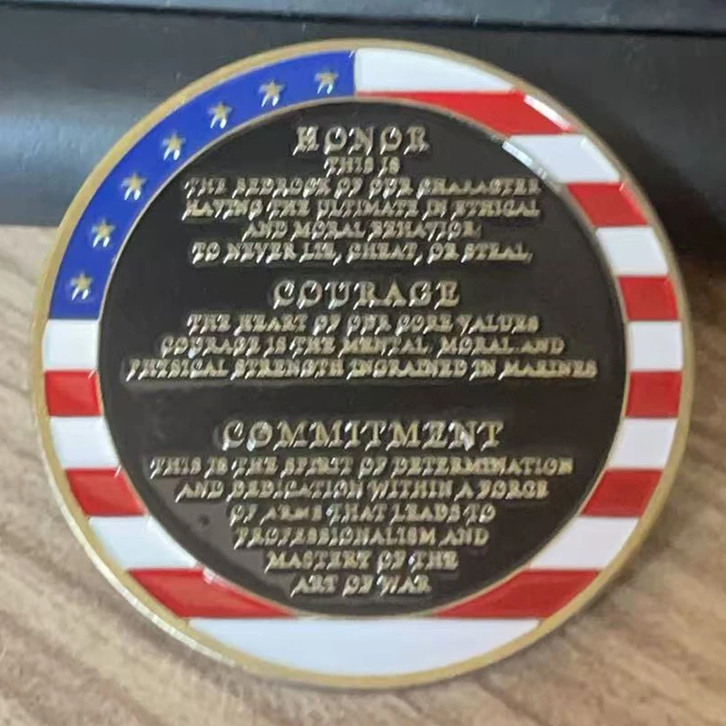 USA Challenge Coin Souvenir Core Value Honor Courage Commitment Medal Token Military Coin