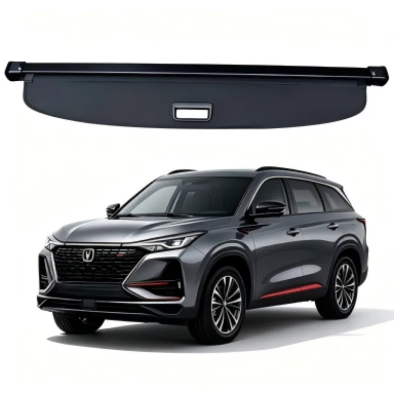 Cargo Cover Trunk Privacy Shade Rear Partition Anti-Theft Retractable Organizer for Changan 4th Gen CS75 Plus Double Curtain