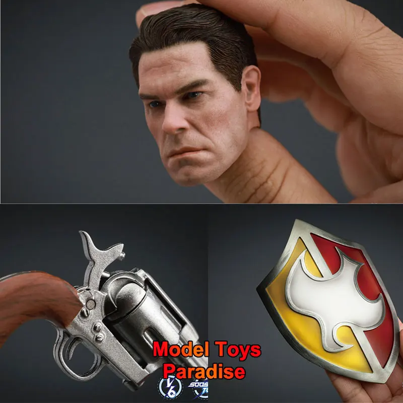 SOOSOOTOYS SSH-004 1/6 مقياس الرجال الجندي جون رئيس نحت درع بندقية نموذج الملحقات صالح 12 بوصة عمل الشكل الجسم