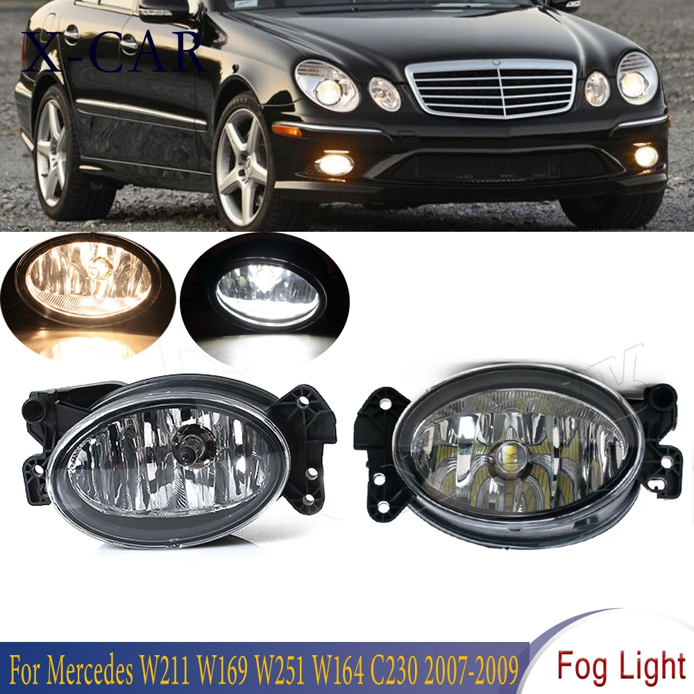 

X-CAR LED Halogen Fog Lights With Bulbs For Mercedes W211 W169 W251 W164 C230 2007-2009 Front Lights R CLASS R320 R350 R550