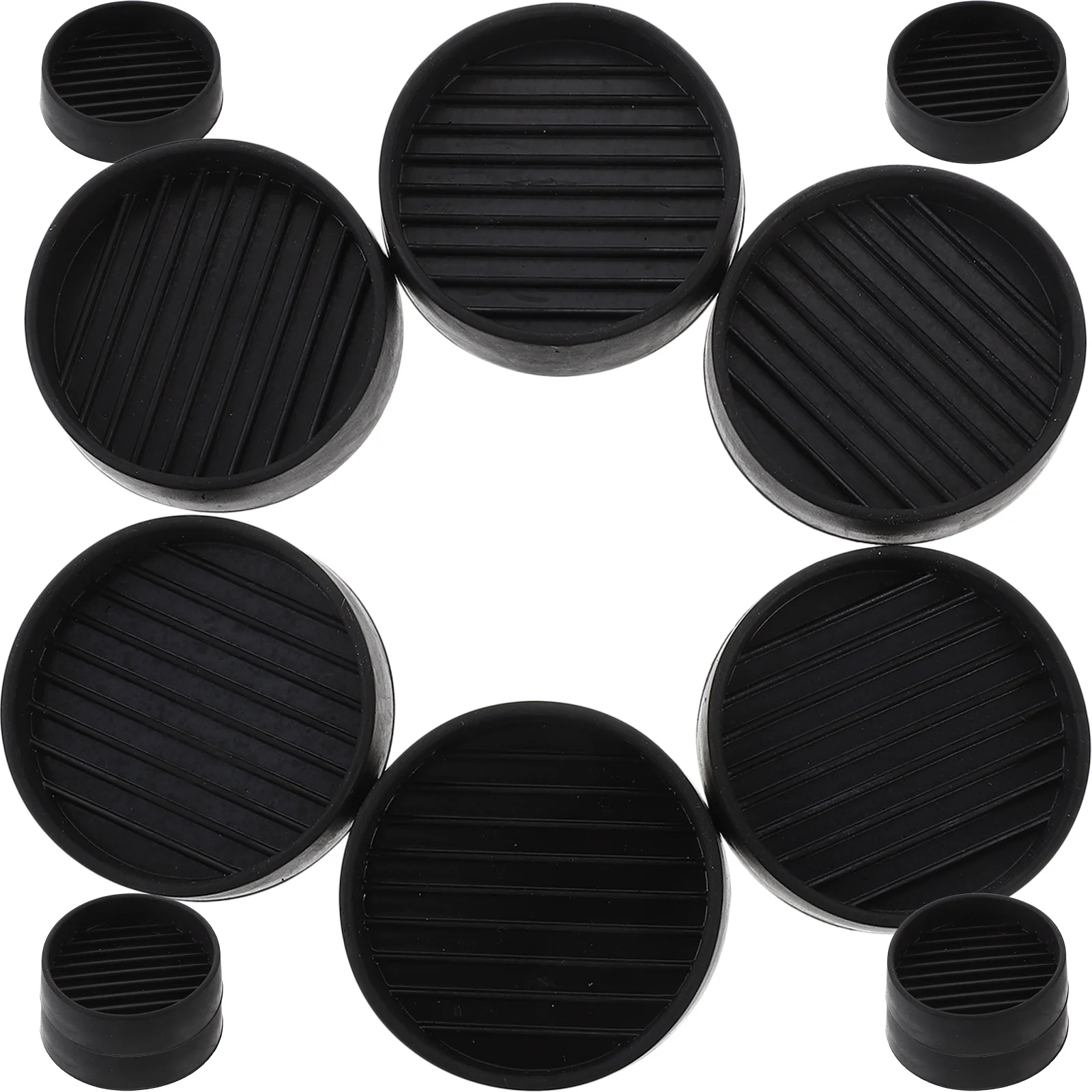 12 قطعة من أكواب العجلات المطاطية المستديرة لطاولة الكرسي وواقي أرضية السرير ومستوى أرجل الأثاث