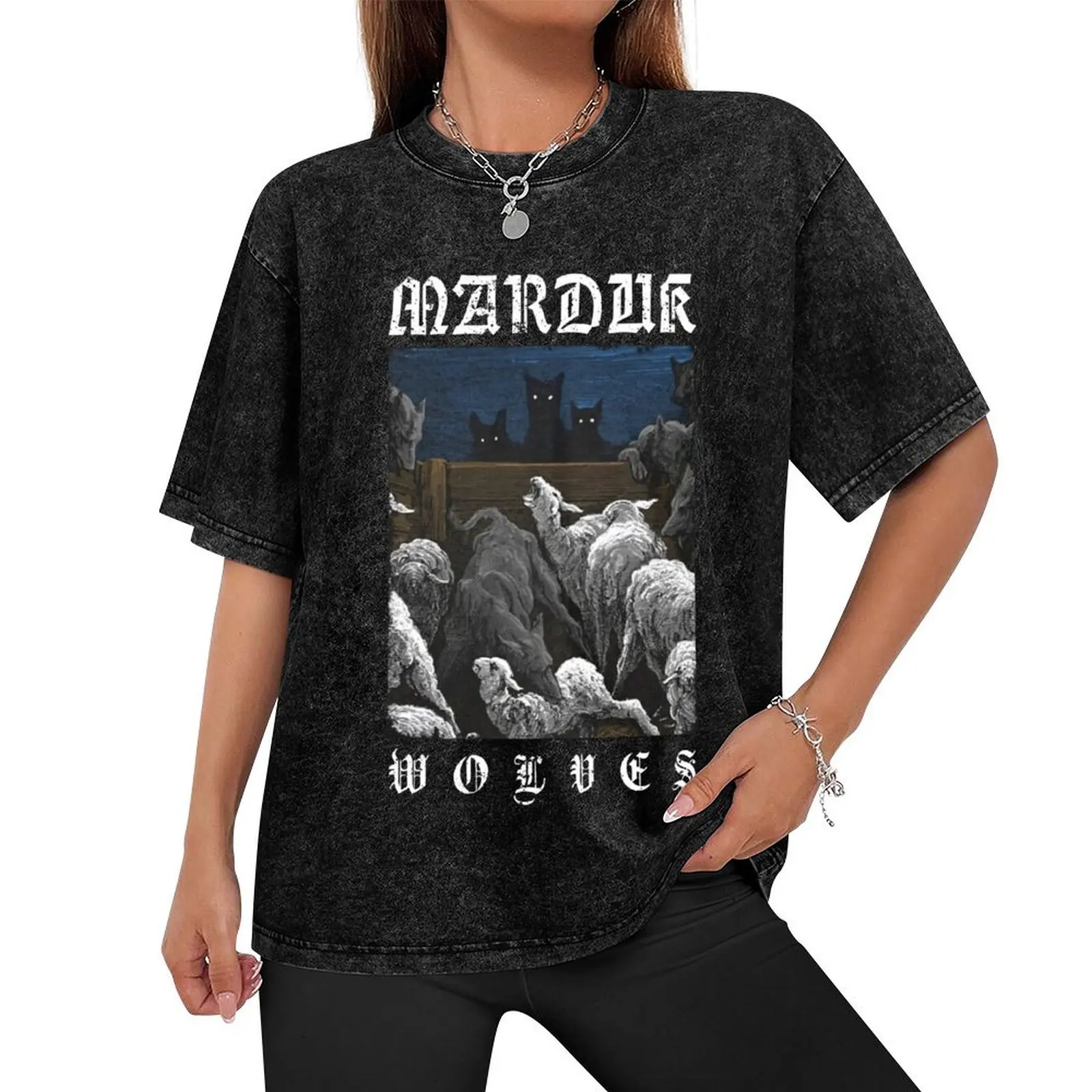 MARDUK Wolves T-Shirt valentines boutique clothes plus sizes mens plain t shirts