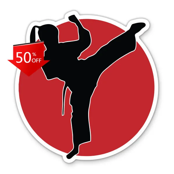 

Taekwondo Girl Women's Stickerfor Retro Camper Van Truck Window Motor Home Gift Unique Cute Cool