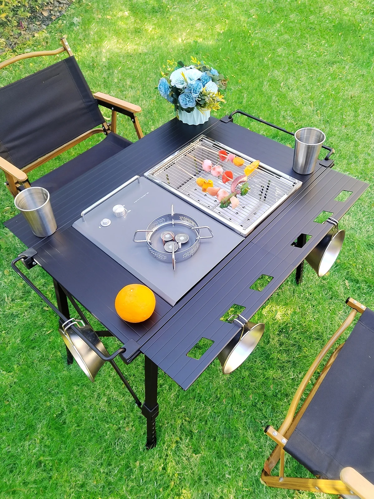 Lohascamping Folding IGT table Lightweight Backpack roll table multifunctional adjustable leg desk Desktop burner bbq table