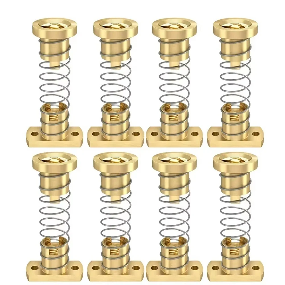 ABIU 8pcs Z Axis T8 Anti Backlash Spring Loaded Nut Elimination Gap Brass Nuts for Upgrade Ender 3 3s Pro V2 CR-10 3D Printer