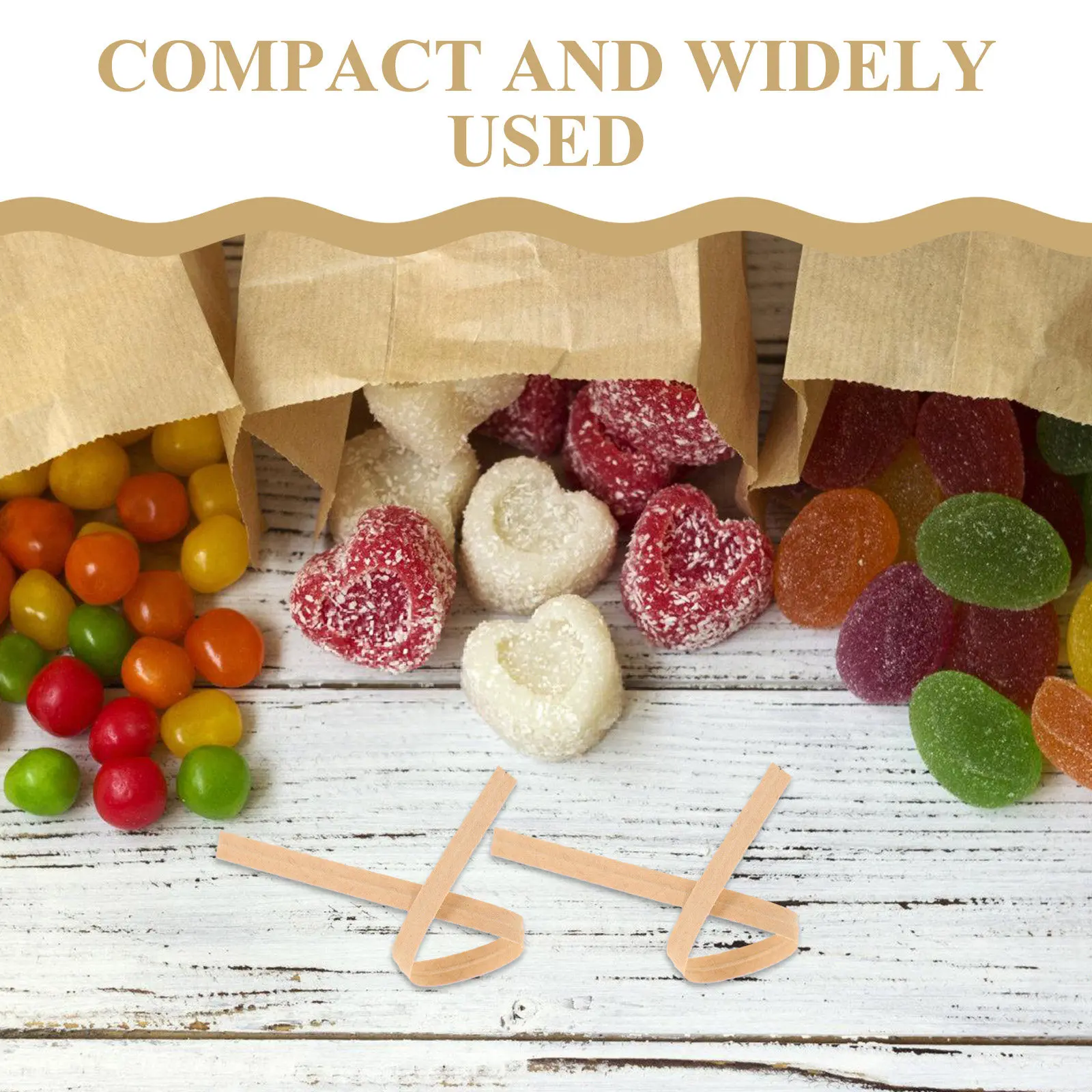 500 pcs Candy Bag Twist Ties for Bread, Cookies, Coffee – Food-Safe Sealing Wire Closures