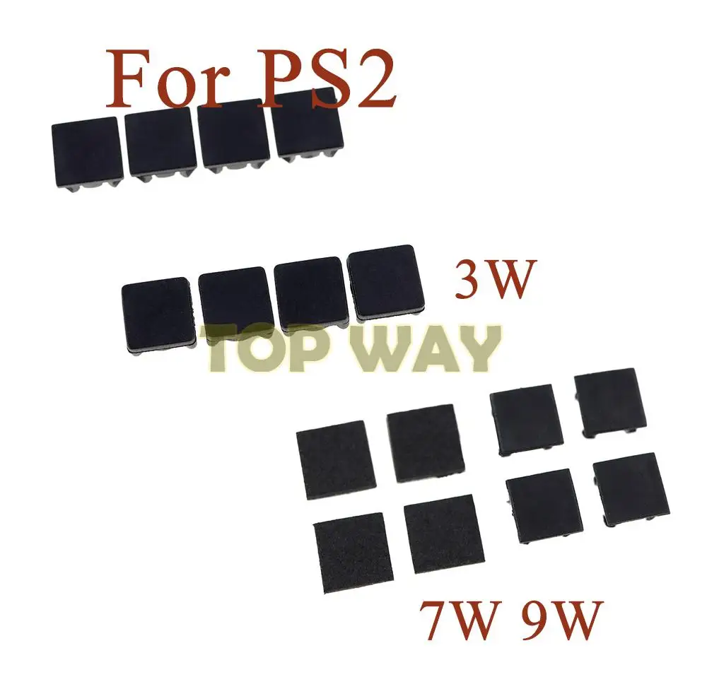 1 conjunto para sony playstation 2 30000 70000 90000 borracha plug parafuso buraco almofada poeira plug almofada de plástico para ps2 3w 7 9w console