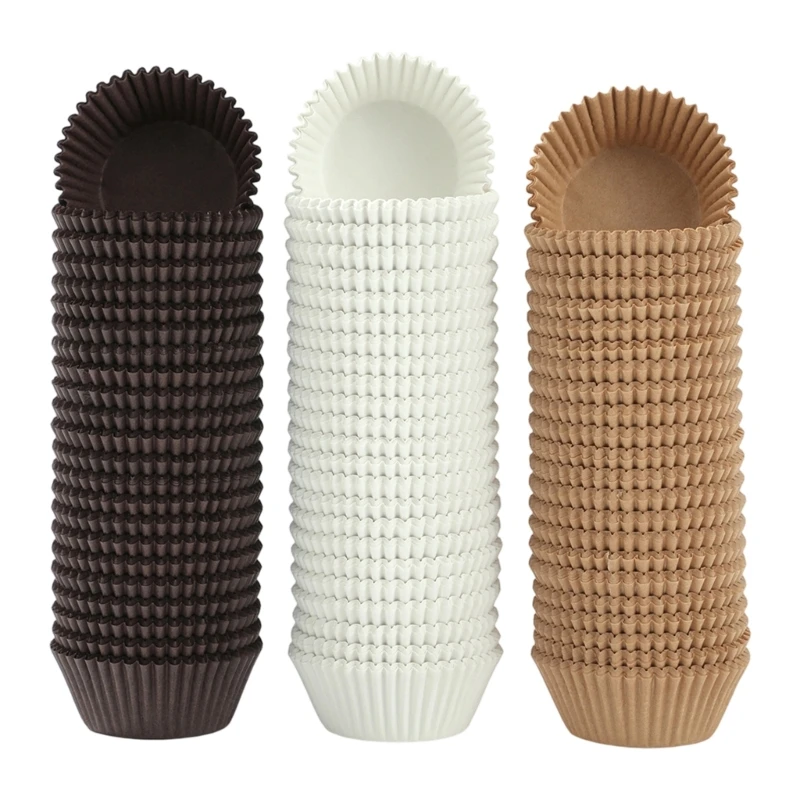 547F Ridged Baking Cups 300 Count, Paper Liners for Small Cakes, Oven Baking and Neat Table Serving for Oven Work Use