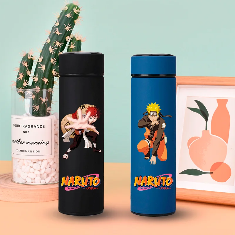 500ML Naruto Cartoon Leak Proof Insulated Cup Portable Stainless Steel Water Bottle Outdoor Sports Camping Insulated Water Cup